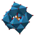Representación poliédrica del anión de Keggin, un polianión molecular