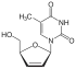 Estructura química de la Stavudina