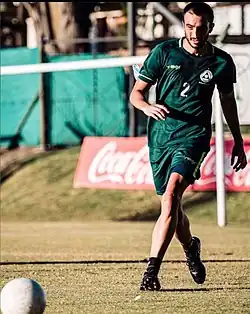 Heredia entrenando en Plaza Colonia