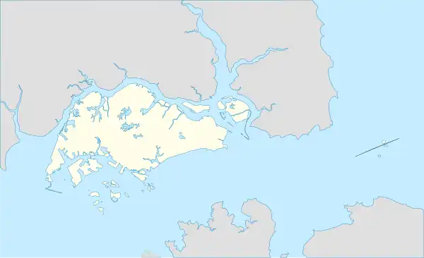 Locations of the 2016 S.League teams from Singapore