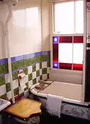 Un baño de principios del siglo XX en el Museo Beamish, cerca de Durham, Inglaterra