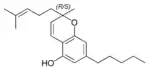 Chemical structure of cannabichromene.