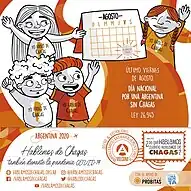Esta obra ilustra el "Día Nacional por una Argentina sin Chagas" que se conmemora el último viernes de agosto según la ley Nacional 26.945 en Argentina. Esta postal ilustrada por Natalia Montesinos forma parte de la serie de postales que el grupo ¿De qué hablamos cuando hablamos de Chagas? realizó para la edición del año 2020.