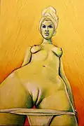 Dibujo a lápiz Conté: Willendorf, 2009.