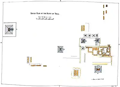 Rough Plan of the Ruins of Tikal.