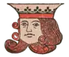 A king's head.