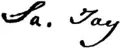 Appletons' Jay John - Sarah signature.png