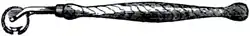 Cross-hatched illustration of a fillet.