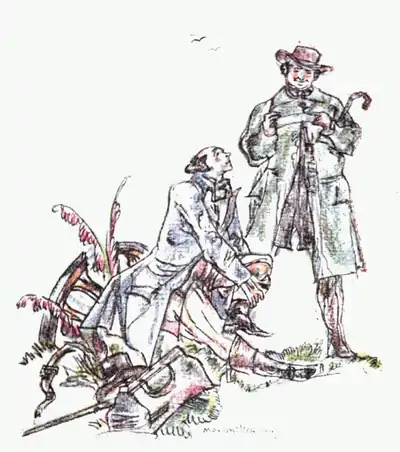 Austen Sanditon and other miscellanea - He was obliged ... to sit down on the bank, unable to stand.png