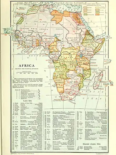 AFRICA SHOWING THE POLITICAL DIVISIONS