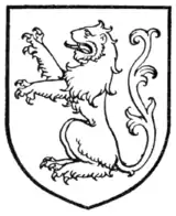 Fig. 307.—Lion sejant erect.