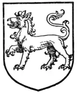 Fig. 323.—Heraldic tyger passant.
