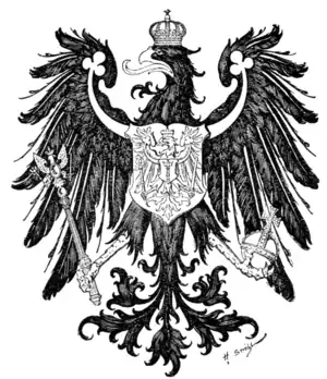 Fig. 445.—Arms of the Prussian Province of Brandenburg. (From Ströhl's Deutsche Wappenrolle.)