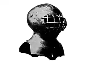 Fig. 607.—Helmet, with Latticed Visor (end of fifteenth century).