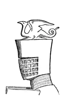 Fig. 615.—Crest of Roger de Quincey, Earl of Winchester (d. 1264). (From his seal.)