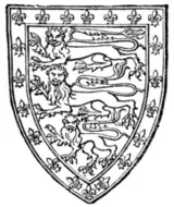 Fig. 706.—John of Eltham (second son of Edward II.): England with a bordure of the arms of France. (From his tomb.)