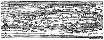 Fig.&nbsp;5.—A Section of Peutinger's Tabula.