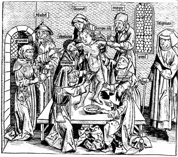 Jews Sacrificing A Christian Child - Schedel's Chronicarum.png
