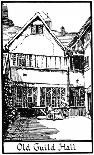 Drawing of the Courtyard of Leicester's Guild Hall
