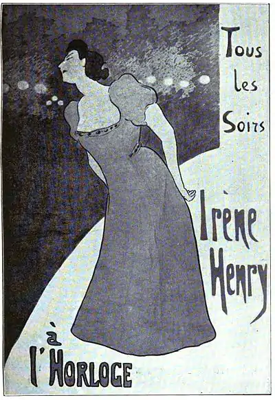 PP D131 poster by ibels for irene henry performances at the l'horloge.jpg