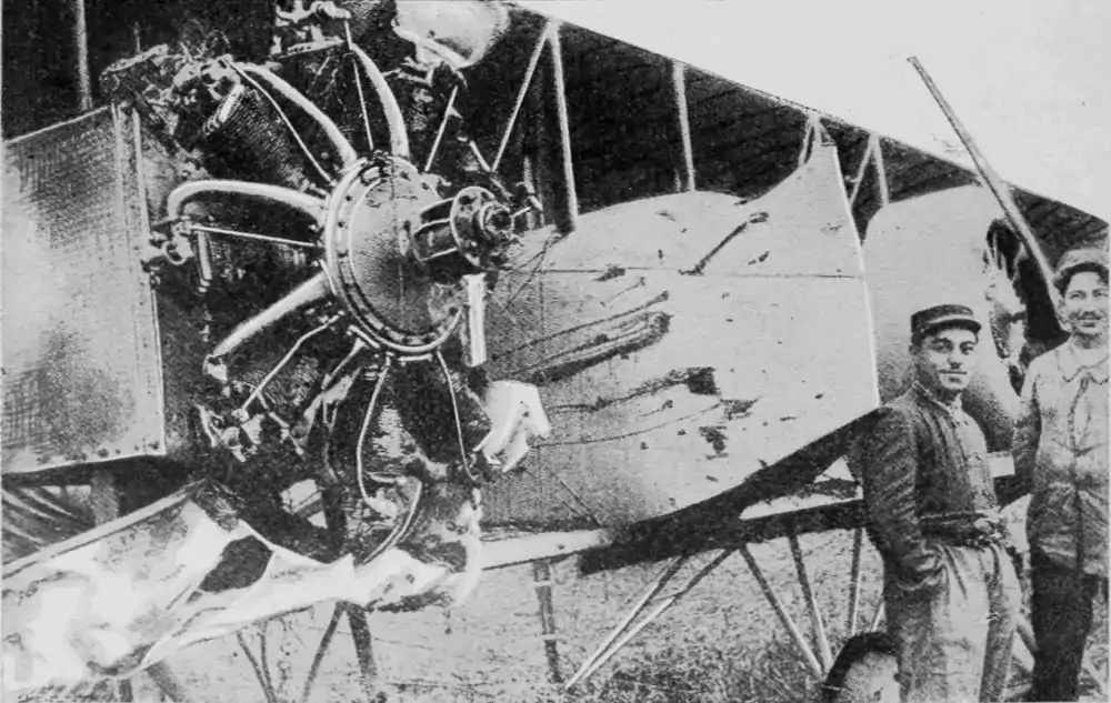 image of a well-placed German shell