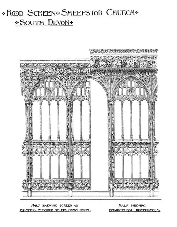 Portion of Screen, Sheeps Tor-A Book of Dartmoor.jpg