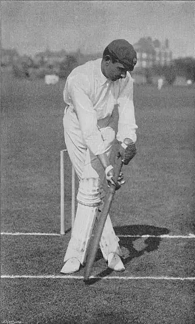 Ranji 1897 page 197 K. S. Ranjitsinhji back leg-glance.jpg