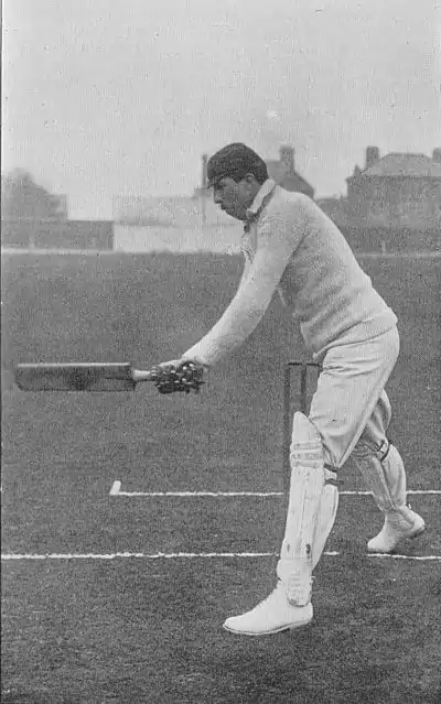 Ranji 1897 page 413 Gunn - stroke past point taking the ball on the rise.jpg