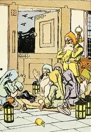 .mw-parser-output .wst-center{text-align:center}.mw-parser-output .wst-center.wst-center-nomargin>p{margin-bottom:0}
They kneel about her in consternation