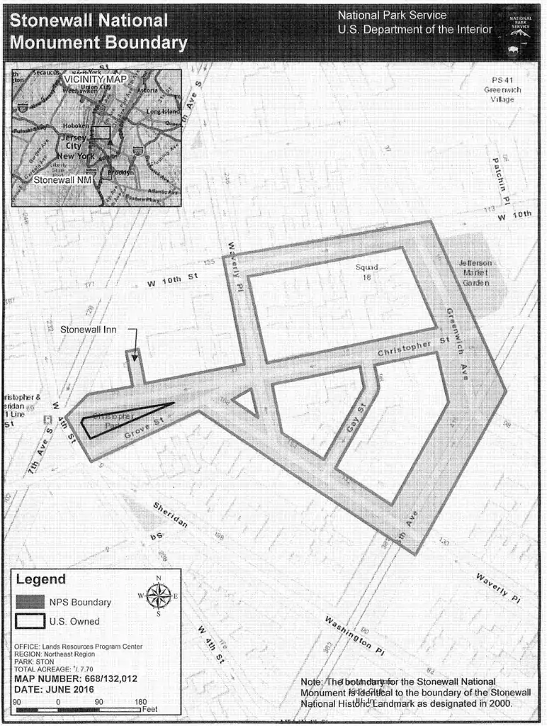 map of the Stonewall National Monument Boundary