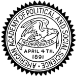 AMERICAN ACADEMY OF POLITICAL AND SOCIAL SCIENCE. INCORPORATED APRIL 4TH 1891