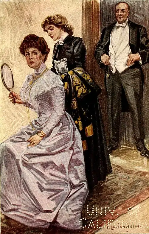 The Motor Maid - While I wrestled . . . with a bodice as snug as the head of a drum, the lord of all it contained appeared in the doorway.jpg