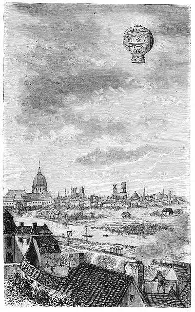 Wonderful Balloon Ascents, 1870 - The Balloon of D'Arlandes crossing Paris.jpg