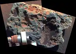 Block Island meteorite color close-up (PIA12193).jpg