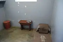  Nelson Mandela's prison cell on Robben Island.