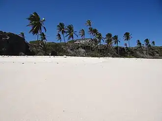 The Harrismith Ruins and a very sandy Cave Bay Beach in March 2013.