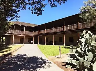 A two-story building