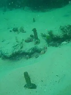 Row of drift bolts