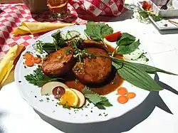 Pfälzer Saumagen with Sauerkraut, allegedly the favourite dish of former Chancellor Helmut Kohl