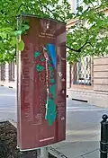 A pylon with the map of the Royal Road