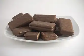 A plate of Tim Tams