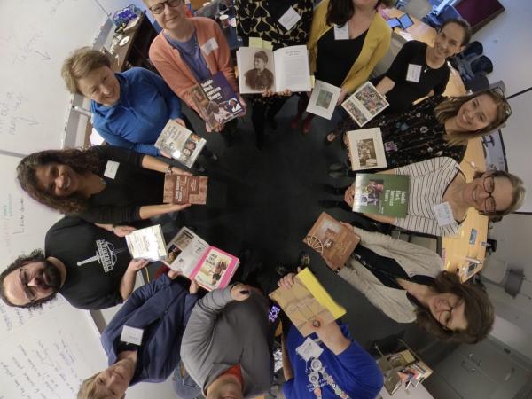 Smithsonian Because of Her Story edit-a-thon at the National Portrait Gallery on April 5, 2019.
