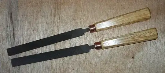 Shellacked file handles