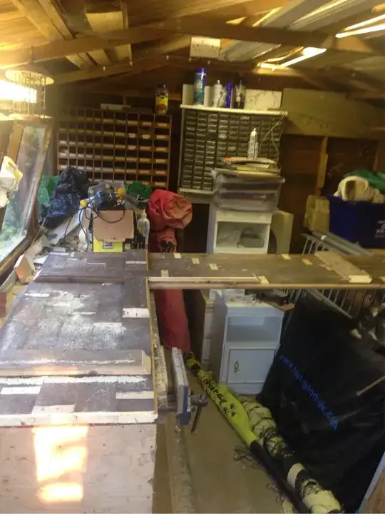 underneath of desk