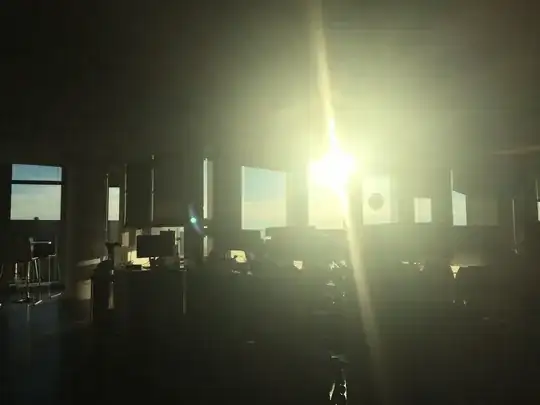 The sun stabbing into this high-rise