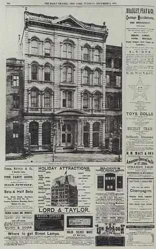 A newspaper with images printed in halftone (lots of tiny dots very close together), further information below