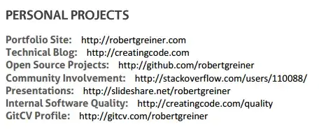 resume snippet