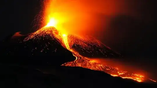 Liquid lava