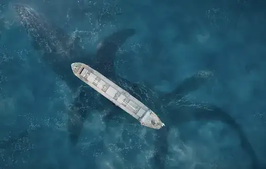 boat with monster