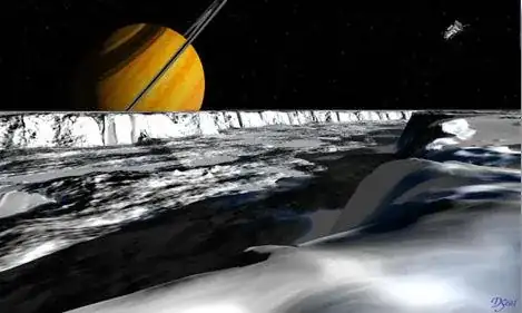 Ithaca Chasma on Thetys form Wikipedia